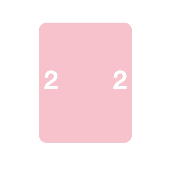 Nevs Smead - Filing Labels - Number 2 1-15/16" x 1-1/2" Pink XN-S 2 - main